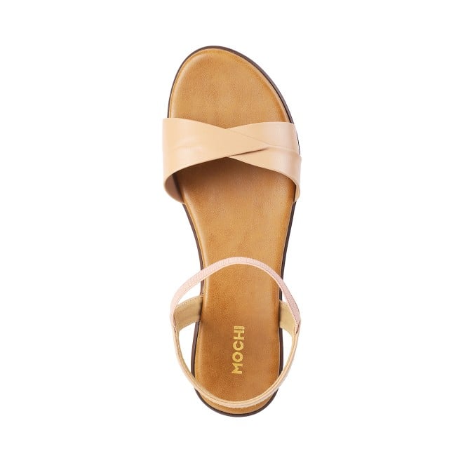 Mochi Women Beige Casual Sandals (SKU: 33-3041L-20-42)