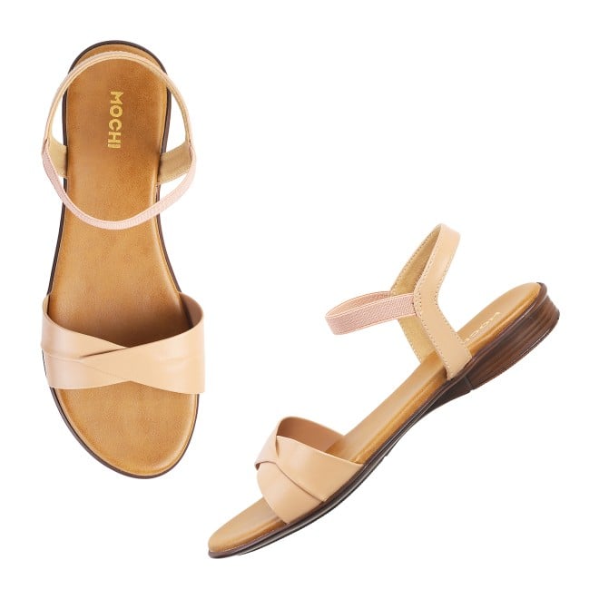Mochi Women Beige Casual Sandals (SKU: 33-3041L-20-42)