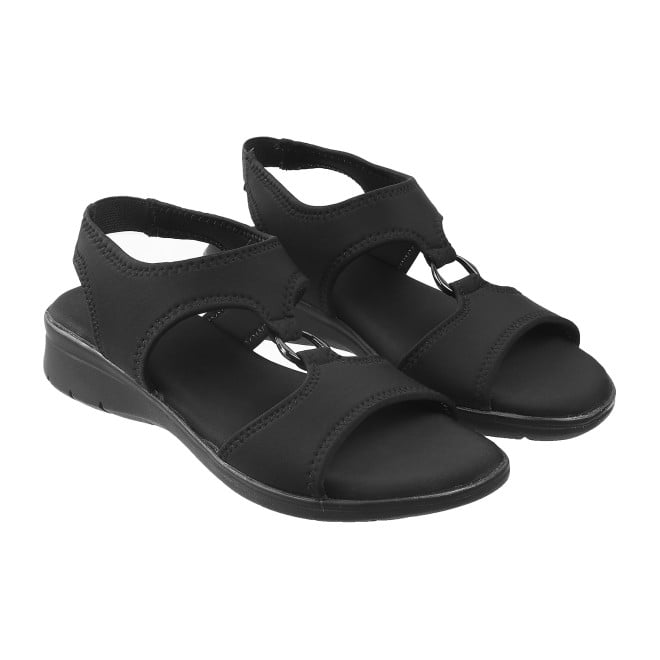 Mochi Women Black Casual Sandals