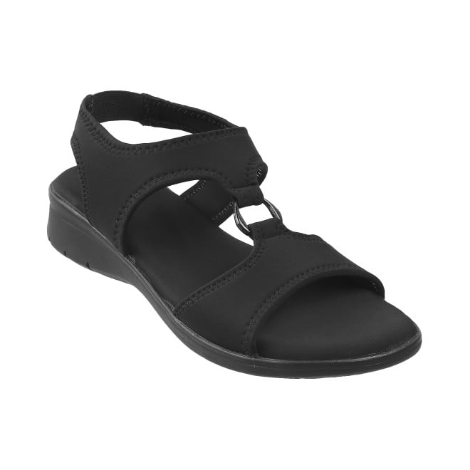 Mochi Women Black Casual Sandals