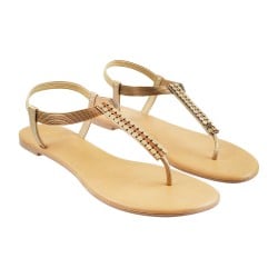 Women Antique-Gold Casual Sandals