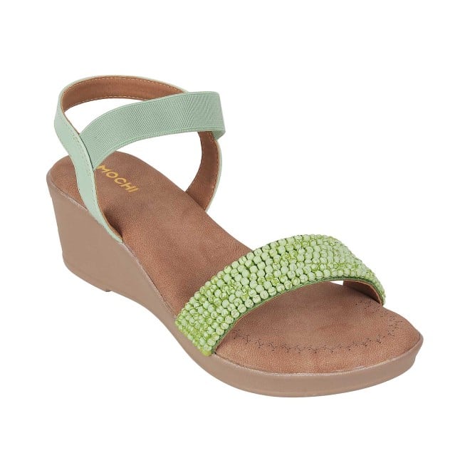 Mochi Women Green Casual Sandals (SKU: 33-316-21-36)