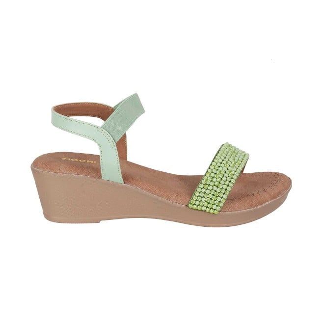 Mochi Women Green Casual Sandals (SKU: 33-316-21-36)