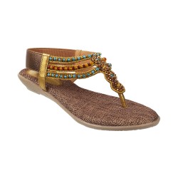 Women Antique-Gold Casual Sandals