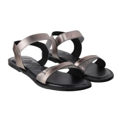 Women Gun-Metal Casual Sandals