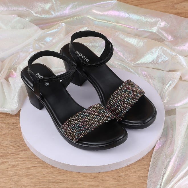 Mochi Women Black Casual Sandals