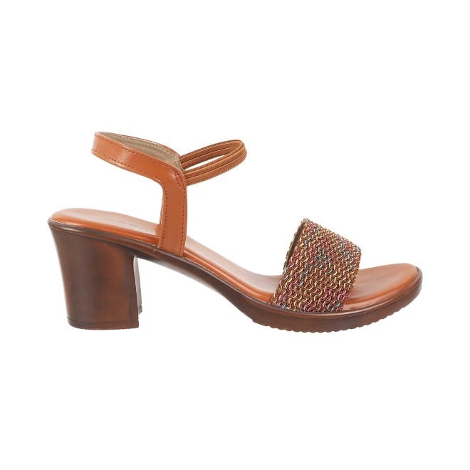 Mochi Women Tan Casual Sandals (SKU: 33-435-23-36)