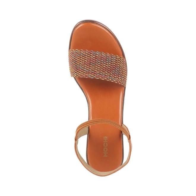 Mochi Women Tan Casual Sandals (SKU: 33-435-23-36)