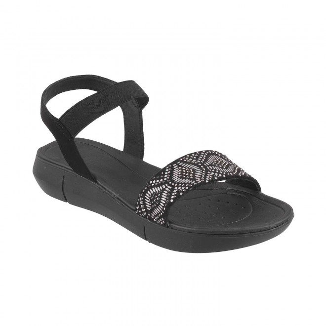 Buy Mochi Women Black Casual Sandals Online