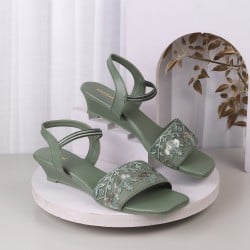 Women Green Casual Sandals