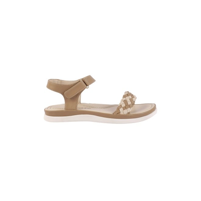 Mochi Women Beige Casual Sandals (SKU: 33-629-20-36)