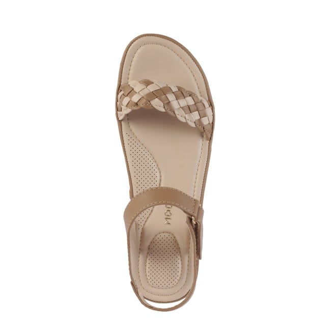 Mochi Women Beige Casual Sandals (SKU: 33-629-20-36)