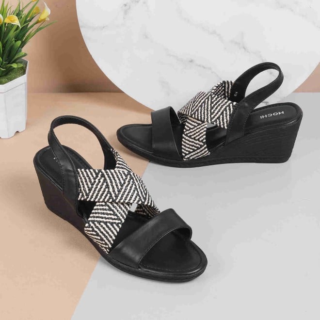 Mochi Women Black Casual Sandals (SKU: 33-630-11-36)