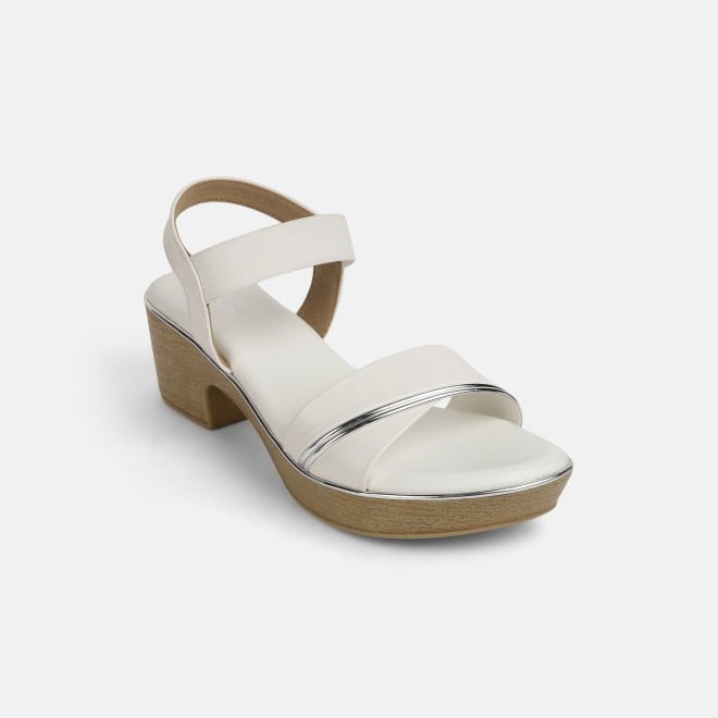 Mochi Women White Casual Sandals