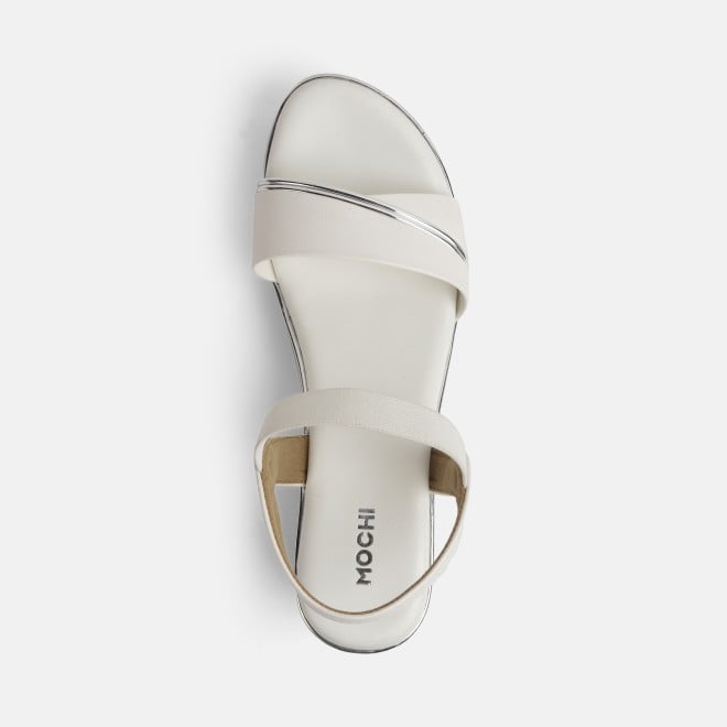 Mochi Women White Casual Sandals (SKU: 33-631-16-36)