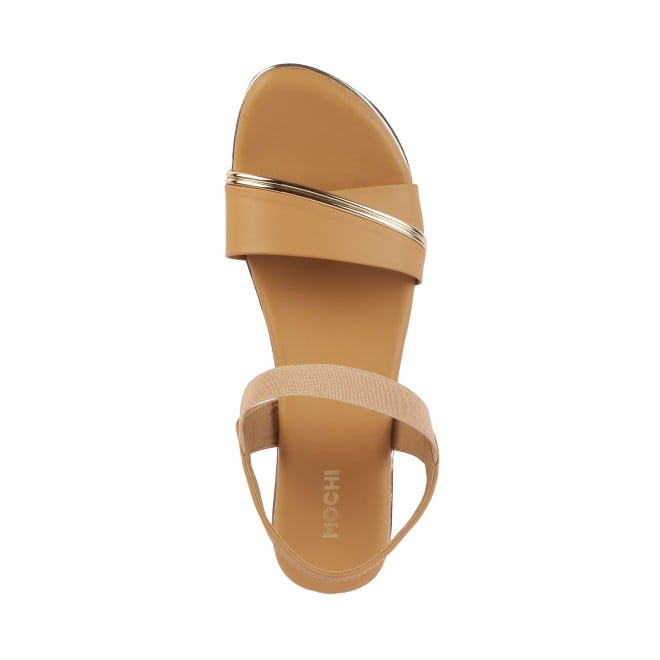 Mochi Women Tan Casual Sandals (SKU: 33-631-23-36)