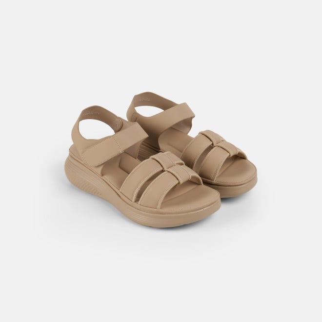 Mochi Women Beige-red Casual Sandals (SKU: 33-634-89-36)