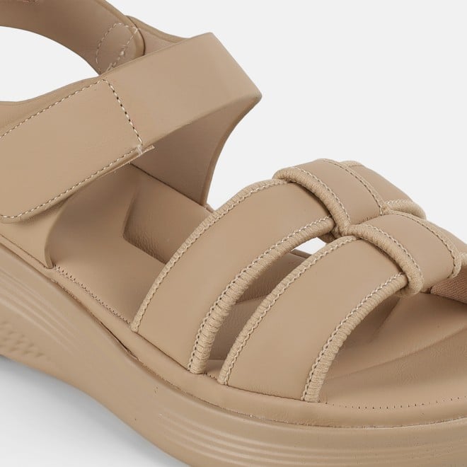 Mochi Women Beige-red Casual Sandals (SKU: 33-634-89-36)