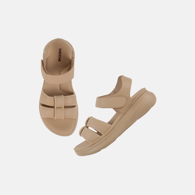 Mochi Women Beige-red Casual Sandals (SKU: 33-634-89-36)