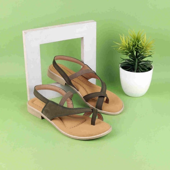 Mochi Women Green Casual Sandals (SKU: 33-635-21-36)