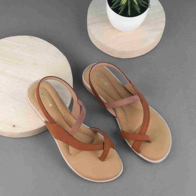 Mochi Women Tan Casual Sandals