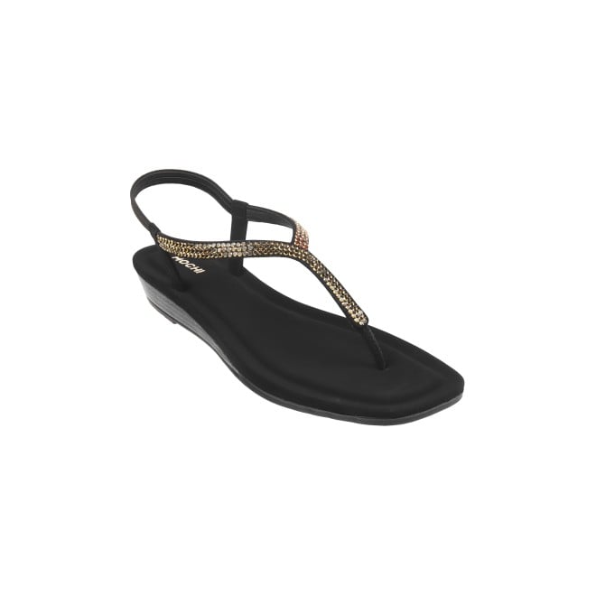 Mochi Women Black Casual Sandals (SKU: 33-643-11-36)