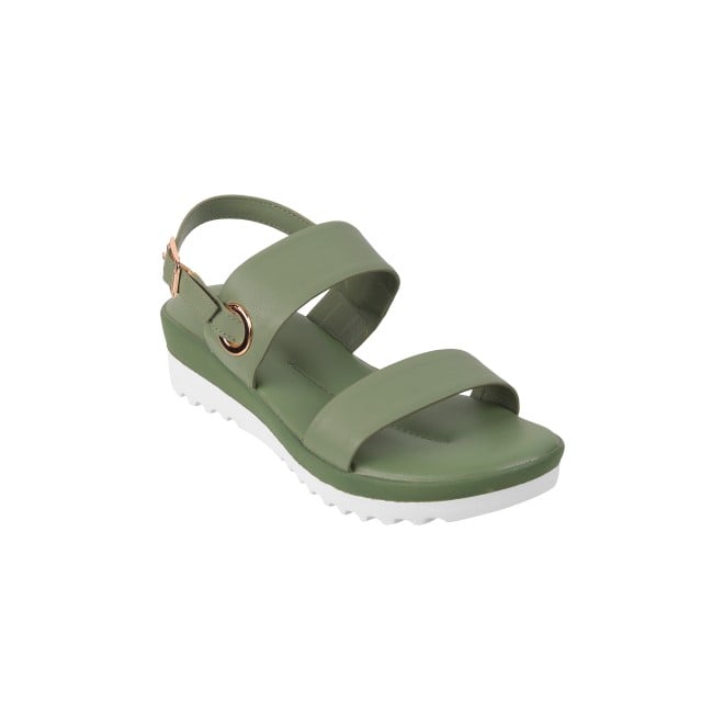 Mochi Women Green Casual Sandals (SKU: 33-647-21-40)