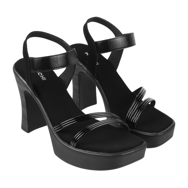 Mochi Women Black Casual Sandals