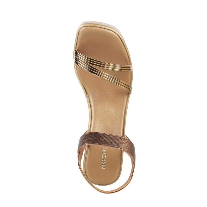 Mochi Women Antique-Gold Casual Sandals (SKU: 33-673-28-36)