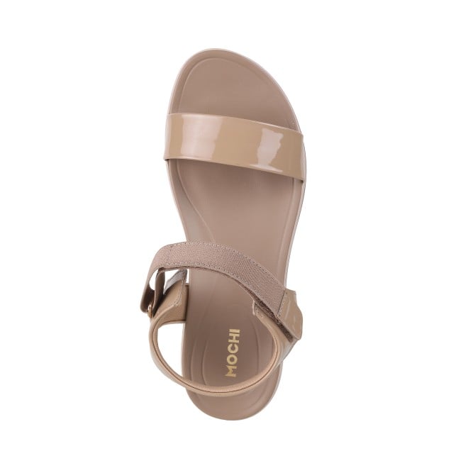 Mochi Women Beige Casual Sandals (SKU: 33-754-20-37)