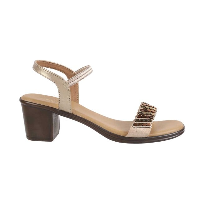 Mochi Women Gold Casual Sandals (SKU: 33-764-15-36)