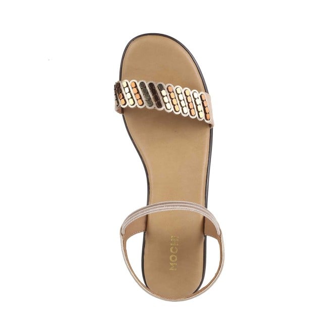 Mochi Women Gold Casual Sandals (SKU: 33-764-15-36)