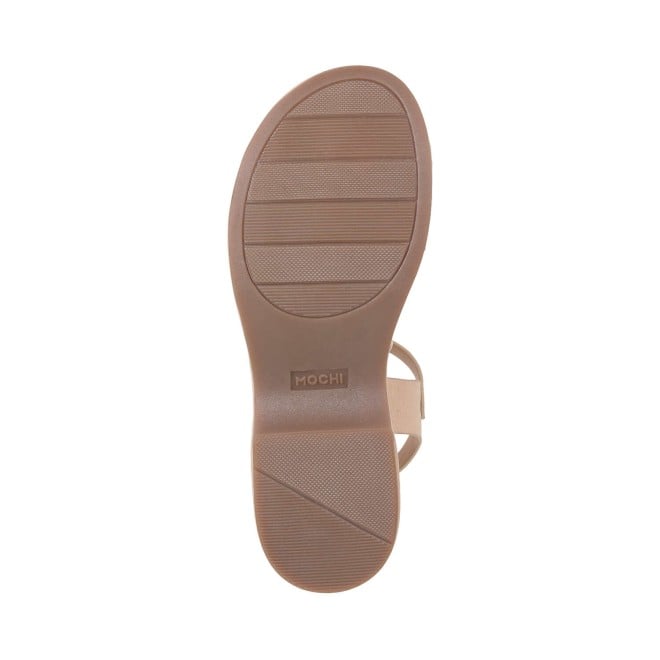 Mochi Women Beige Casual Sandals (SKU: 33-790-20-36)