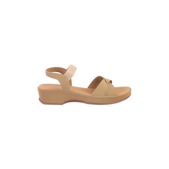 Mochi Women Beige Casual Sandals (SKU: 33-799-20-36)