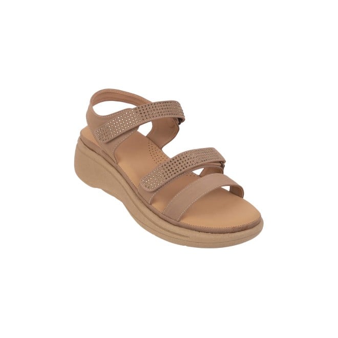 Mochi Women Beige Casual Sandals (SKU: 33-809-20-36)