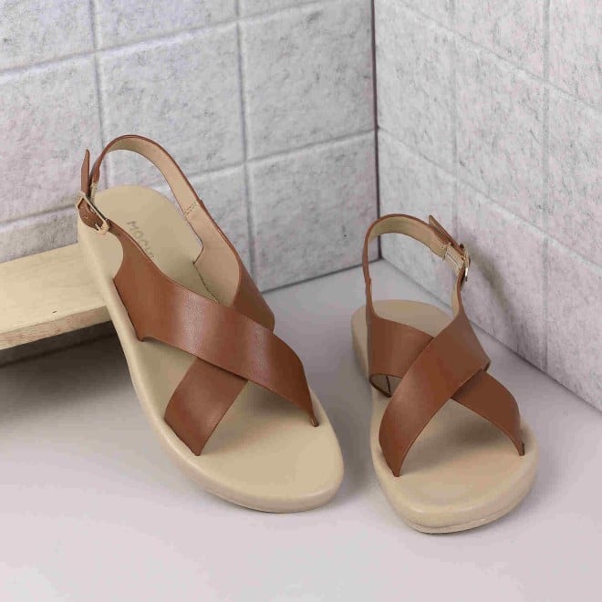 Mochi Women Tan Casual Sandals (SKU: 33-815-23-37)