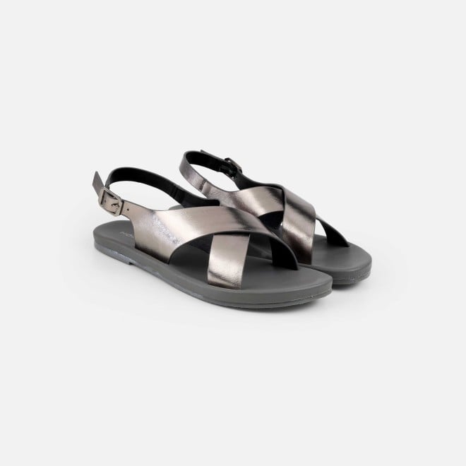 Mochi Women Gun-metal Casual Sandals (SKU: 33-815-29-41)