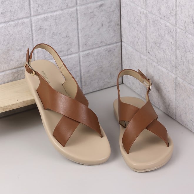 Mochi Women Tan Casual Sandals