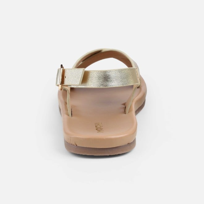 Mochi Women Gold Casual Sandals (SKU: 33-815-15-37)