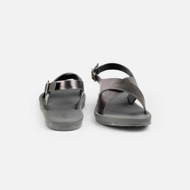 Mochi Women Gun-metal Casual Sandals (SKU: 33-815-29-41)