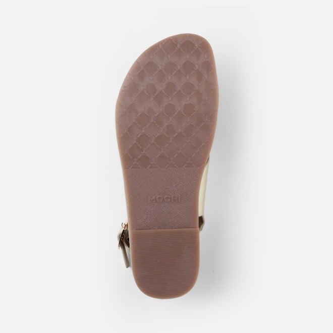 Mochi Women Gold Casual Sandals (SKU: 33-815-15-37)