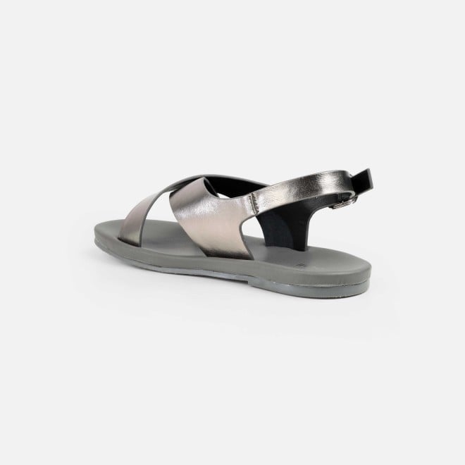 Mochi Women Gun-metal Casual Sandals (SKU: 33-815-29-41)
