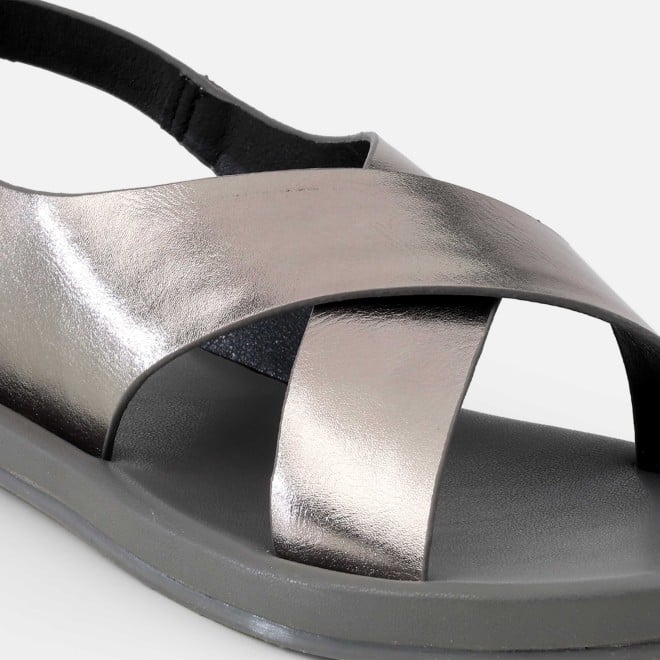 Mochi Women Gun-metal Casual Sandals (SKU: 33-815-29-41)