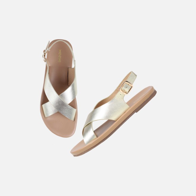 Mochi Women Gold Casual Sandals (SKU: 33-815-15-37)