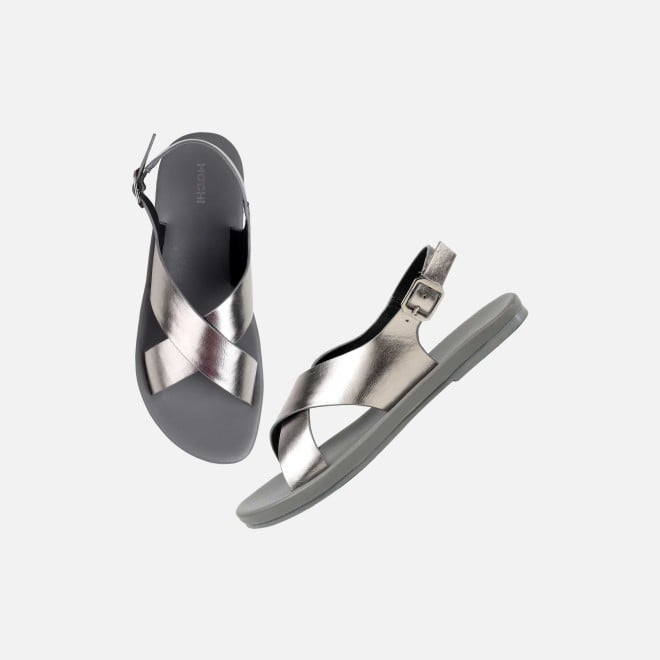 Mochi Women Gun-metal Casual Sandals (SKU: 33-815-29-41)