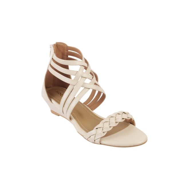 Mochi Women Beige Casual Sandals (SKU: 33-820-20-36)