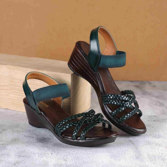 Mochi Women Green Casual Sandals (SKU: 33-828-21-40)