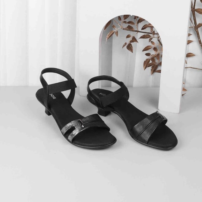 Mochi Women Black Casual Sandals