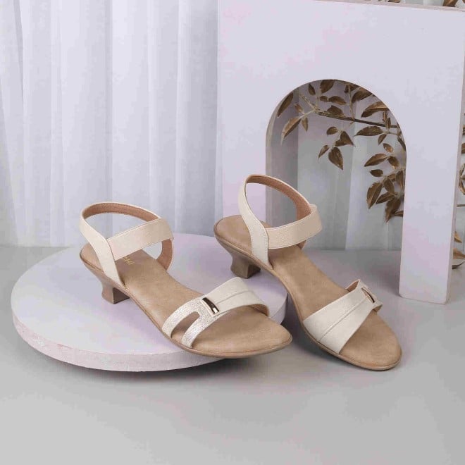 Mochi Women Beige Casual Sandals