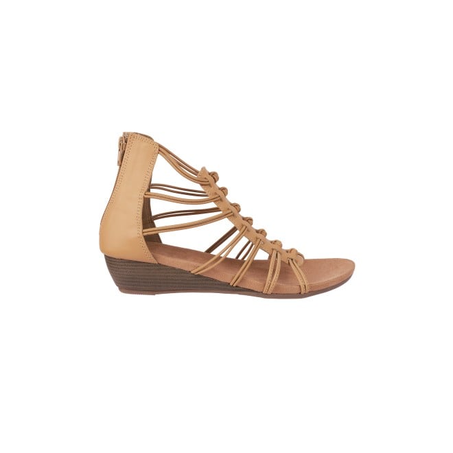 Mochi Women Beige Casual Gladiators (SKU: 33-881-20-36)